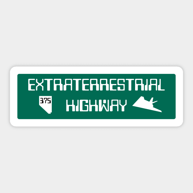 Extraterrestrial Highway Sticker by roswellboutique